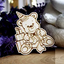 Украшение из чипборда "Мишка 264" (Fantasy)