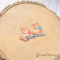 Нож "Детство. Мишутка с бантиком", 2,5х3,5 см (ScrapMania)