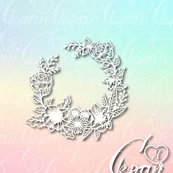 Чипборд "Веночек цветочный 3" (LeoMammy) Чипборд "Веночек цветочный 3" (LeoMammy)