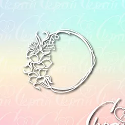 Чипборд "Веночек цветочный 2" (LeoMammy)