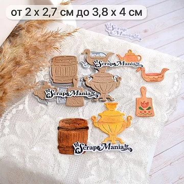 Нож "Русские сказки. Кухонная утварь", 3,8х4 см (ScrapMania)