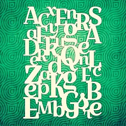 Украшение из чипборда "Алфавит" (Muscari)