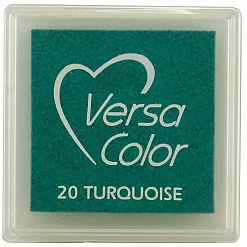 Подушечка чернильная пигментная Versacolor, размер 2,5х2,5 см, цвет бирюзовый