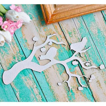Украшение из чипборда "Веточка 2" (ScrapКрым)