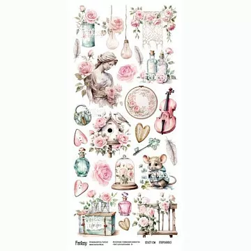 Бумага 13х28 см "Симфония нежности 6. Лист для вырезания" (Fantasy)