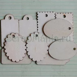 Набор деревянных украшений "Тэги" (Maya Road)