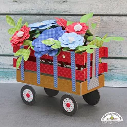 Набор бумаги 30х30 см "Gingham-linen rainbow. Фоновый", 24 листа (Doodlebug)