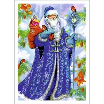 Тканевая карточка "Дед Мороз и Снегурочка. Добрый дедушка Мороз" (ScrapMania)