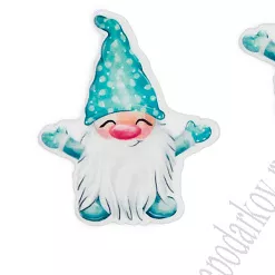 Акриловое украшение "Гномик бирюзовый", 3,8х3,3 см