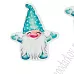 Акриловое украшение "Гномик бирюзовый", 3,8х3,3 см