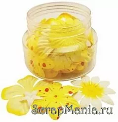 Цветы в банке, желтые оттенки (Irene's Garden)