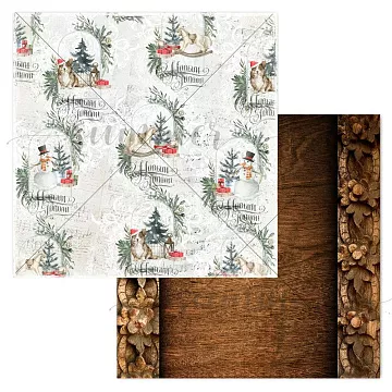 Бумага 30х30 см "Зимние забавы. Новогодние встречи" (Summer Studio)
