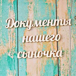 Набор украшений из чипборда "Документы нашего сыночка" (ScrapКрым)