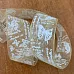 Лента из органзы "Бабочки бежевые", 2,5 см, 9 м