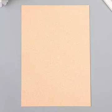 Лист фоамирана с глиттером 20х30 см "Персиковый", толщина 2 мм