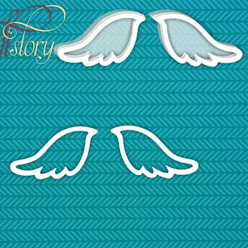 Набор украшений из чипборда "Шейкер. Крылья маленькие" (CraftStory)