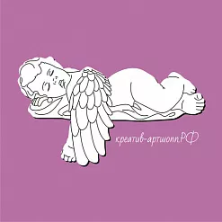 Украшение из чипборда "Спящий ангел" (КреативАртшопп) Украшение из чипборда "Спящий ангел" (КреативАртшопп)