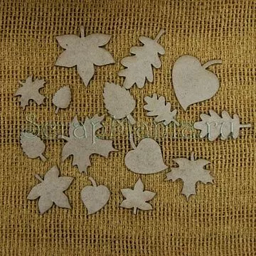 Набор украшений из чипборда "Листья" (Россия TG)