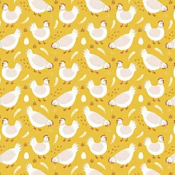 Отрез ткани 50х50 см "Курочки" (Forestory)