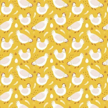 Отрез ткани 50х50 см "Курочки" (Forestory)