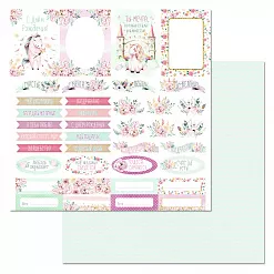 Бумага "Розовые грезы. Надписи и теги" (ScrapMania)