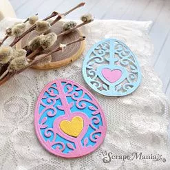 Нож "Пасха. Яичко ажурное 3D", 4,9х6,5 см (ScrapMania)