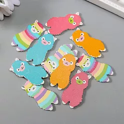 Набор деревянных украшений "Лама цветная" (АртУзор) Набор деревянных украшений "Лама цветная" (АртУзор)