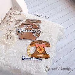 Нож "Сквозь года. Винтажный телефон", 4,5х4,8 см (ScrapMania)