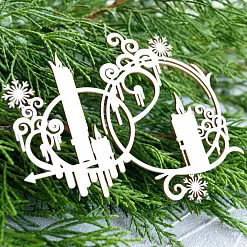 Чипборд "Свечи", 8,8х7,2 см (LeoMammy)