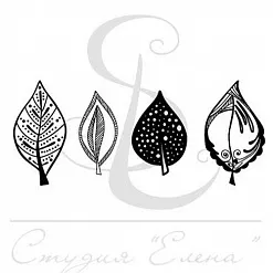 Штамп "Дзен. Листики" (Студия "Елена") Штамп "Дзен. Листики" (Студия "Елена")