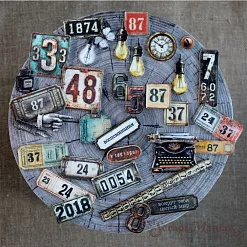 Набор высечек из ткани "Старый архив. Билетики", 34 шт (ScrapMania)