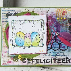 Штамп фоновый "Потертые линии" (Marianne design)