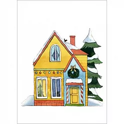 Тканевая карточка мини "Елочка в окошке" (ScrapMania) Тканевая карточка мини "Елочка в окошке" (ScrapMania)