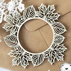 Украшение из чипборда "Рамка из листьев" (LeoMammy)