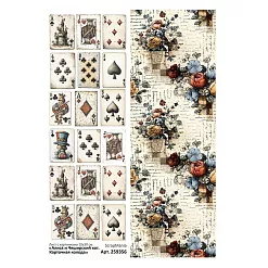 Лист с картинками 10х30 см "Алиса и Чеширский кот. Карточная колода" (ScrapMania) Лист с картинками 10х30 см "Алиса и Чеширский кот. Карточная колода" (ScrapMania)