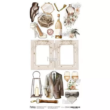 Бумага 13х27 см "На седьмом небе. Свадьба 6" (Fantasy)