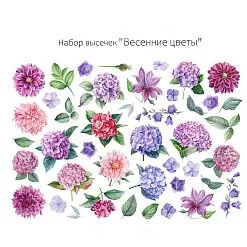 Набор высечек "Весенние цветы", 45 шт (Summer Studio)