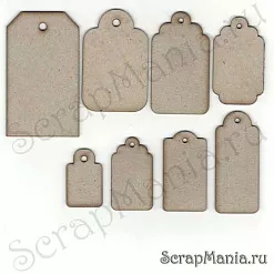 Набор украшений из чипборда "Ярлычки" (Россия TG)