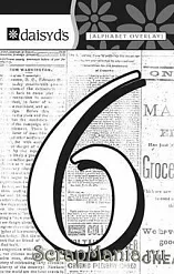 Цифра-оверлей "6", 1 лист (Daisy d's) Цифра-оверлей "6", 1 лист (Daisy d's)