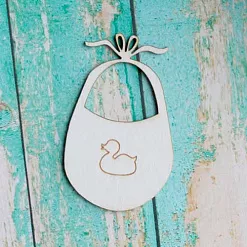 Украшение из чипборда "Слюнявчик" (ScrapКрым)