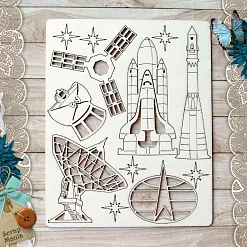 Чипборд "Армейский альбом. Космические войска" (ScrapMania)