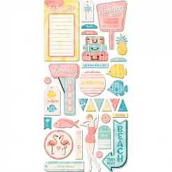 Набор вырубок из бумаги "Escape to Paradise" (BoBunny)