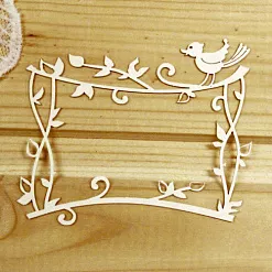 Украшение из чипборда "Рамка 17. Птичка" (Просто небо)