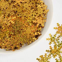 Набор пайеток "Снежинки золотые", 2,5 см, 50 гр Набор пайеток "Снежинки золотые", 2,5 см, 50 гр