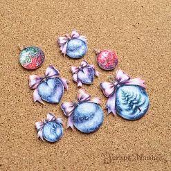 Набор тканевых высечек "Елочные шары", 33 шт (ScrapMania)