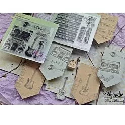 Штамп "Музыка нас связала", 6,8х2,3 см (AgiArt)