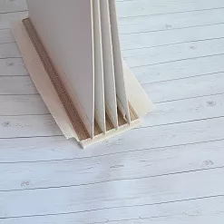 Переплет на 5 разворотов, с листами 20х30, цвет крафт, шаг 1 см