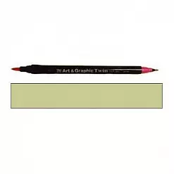 Двусторонний маркер-кисть сливочный