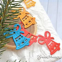 Нож "Новогодние игрушки. Колокольчики", 2,5х3,5 см (ScrapMania)