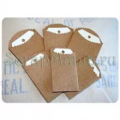 Набор тегов в крафт-пакетиках (Melissa Frances)